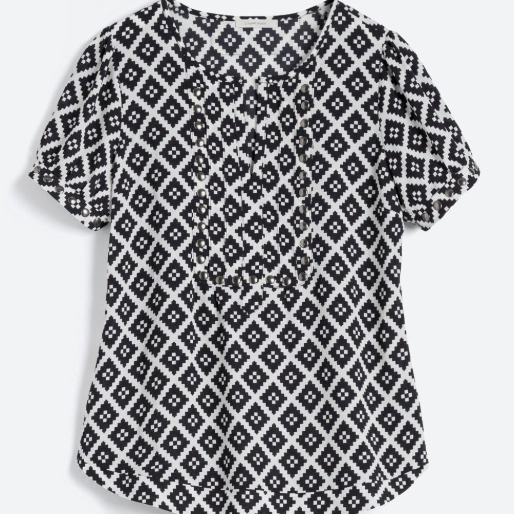 41 Hawthorn Moni Studded Short Sleeve Blouse